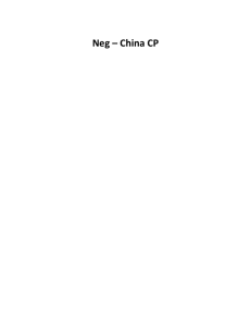 Neg – China CP - Open Evidence Project