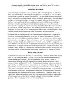 Reasoning about the Multiplication and Division of Fractions