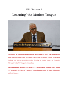 NSU presents discourse on learning the mother tongue