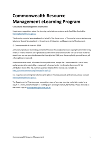 Commonwealth Resource Management eLearning Program