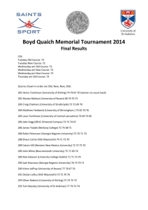 Boyd Quaich Final Results 2014