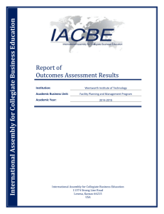 View the 2015 BFPM IACBE Outcomes Assessment Report Here