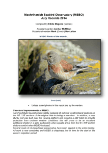 July 2014 - Machrihanish seabird & Wildlife Observatory