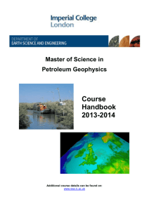 MSc Petroleum Geophysics - Workspace