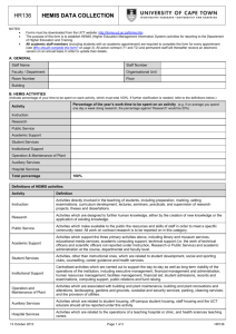 HEMIS Data Collection form (HR136)