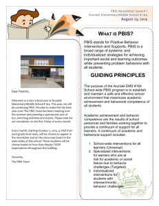 PBIS Newsletter August/September 2014