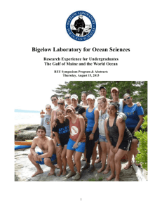 REU Abstracts - Bigelow Laboratory for Ocean Sciences