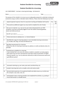 Ss forum checklist - SWSI (TAFE NSW) Moodle