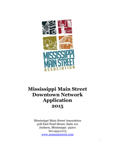 2015 Mississippi Downtown Network Application