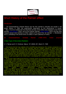 Hostory of Ramman Effect