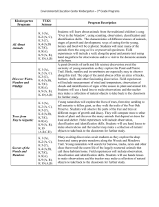 3rd Grade Program Descriptions and TEKS Correlations