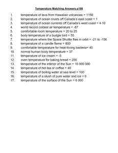 Temperature Matching Answers p198