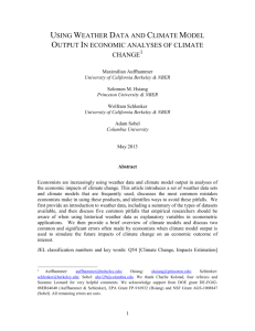 WEATHER DATA AND CLIMATE MODEL OUTPUT: