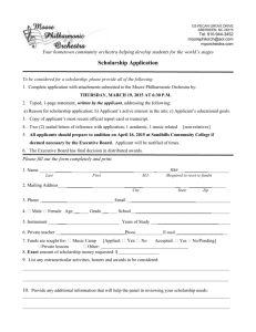 Scholarship Application 2015 - Moore Philharmonic Orchestra