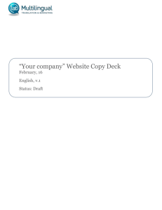 Template - Website Copy Deck