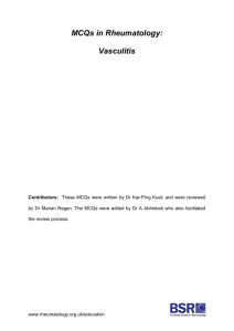 MCQs in Rheumatology: Vasculitis