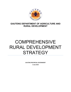 overview of the gauteng rural development strategy