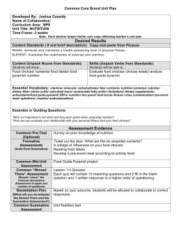 Nutrition Lesson Plan