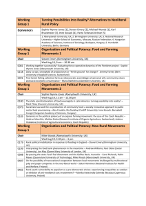 Working Group 6 - The XXVI European Society for Rural Sociology