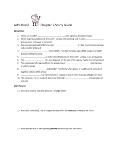 Let`s Rock! Chapter 2 Study Guide Completion Strata are found in