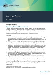 Comcover Connect - Department of Finance