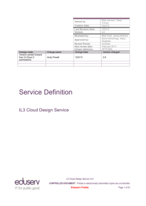 IL3 Cloud Design Service Project