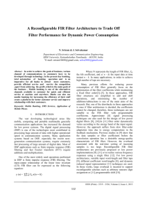 [1] A Reconfigurable FIR Filter Architecture to Trade Off