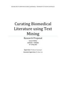 Curating Biomedical Literature using Text Mining