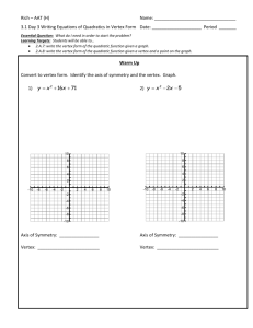 Rich – AAT (H) Name: 3.1 Day 3 Writing Equations of Quadratics in