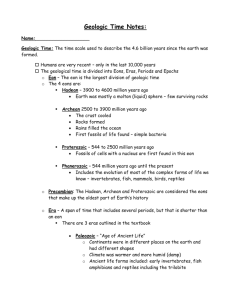 Geologic Time Notes