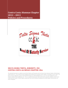 Delta Sigma Theta, Sorority, Inc. Contra Costa Alumnae Chapter #821