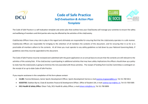 Code of Safe Practice Self-Evaluation & Action Plan Template
