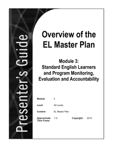 Master Plan Module III Facilitator`s Guide