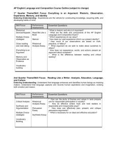 AP English Language and Composition Course Outline 14