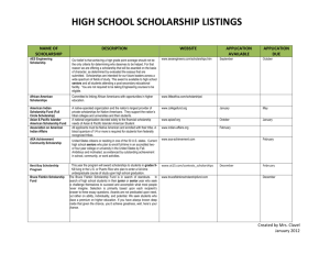 High School Scholarships