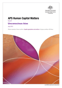 Unconscious bias - Australian Public Service Commission