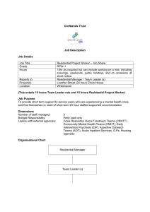 Croftlands Trust Job Description Job Details Job Title Residential