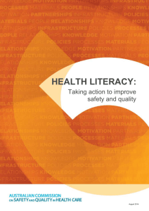 Health Literacy: Taking Action to Improve Safety and Quality