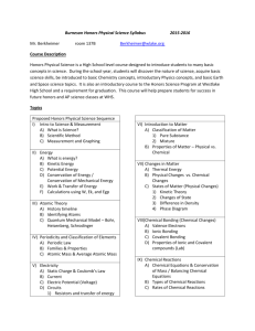 Honors Physical Science Syllabus2015