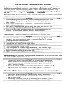 PCBH Brief Intervention Competency Assessment Tool (BI