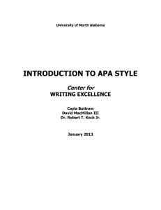 Introduction to APA Style