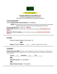 Course Proposal