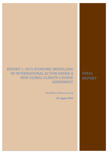 2015 Economic Modelling of International Action Under a New