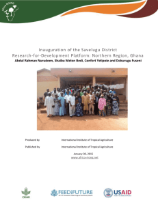 Inauguration of the Savelugu District Research-for