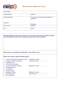 Membership Application Form November 2014
