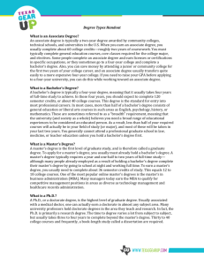 What is a College Degree? Student Handout