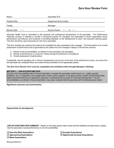 90 Day Introductory Period Assessment: Associate Form