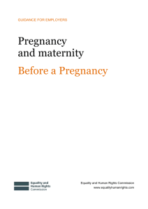 Guidance to Pre-pregnancy - Equality and Human Rights Commission