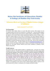 Conference Information - Mater Dei Institute of Education