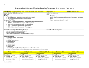Buena Vista Enhanced Option Reading/Language Arts